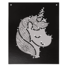 Tableau mural neon licorne,