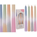 Taper candle with colour gradient, Pastel,
