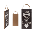 Targa in legno, Eat, Play, Love,