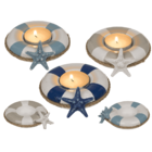 Tea light holder, Floating ring with sea star,