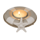 Tea light holder, Floating ring with sea star,