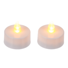 Tealight with warm white flickering LED,