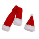 Textile Bottle Cover, Santa Claus hat & scarf,
