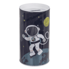 Tin Metal Money Bank, Space,