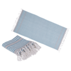 Tissu fouta Hamam (pour sauna & plage) blanc/bleu,