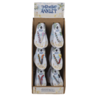 Tobillera con decoración de conchas, de algodón