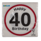 Tovaglioli di carta, Happy Birthday - 40,