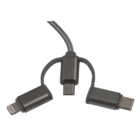 USB-Ladekabel 3 in 1, L: ca. 1,4 m, 96-teilig &