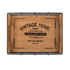 Vassoio in legno/metallo, Vintage Home,
