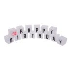 Velas cuadradas con letras, Feliz 30 cumpleaños,