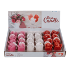 Velas en forma de rosa, 3 colores,