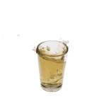 Verre shooter, set de 6 avec latte en bois,