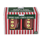 Verre whisky, Costume Santa, pour 350 ml,