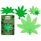 Wachsendes Cannabisblatt, ca. 5 x 5,5 cm,