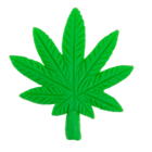 Wachsendes Cannabisblatt, ca. 5 x 5,5 cm,