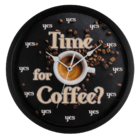 Wall clock, Time for Coffee, D: ca. 29 cm,