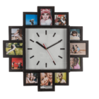 Wall clock with 12 photo frames,