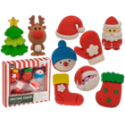 Weihnachts-Radiergummis, Collectibles, 5er-Set,