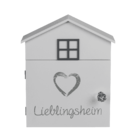 Weißer Holz-Schlüsselkasten, Lieblingsheim,