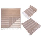 White/brown coloured Fouta Towel (for sauna &,
