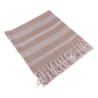 White/brown coloured Fouta Towel (for sauna &,