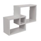 White colored wooden shelf, set of 2 pcs,