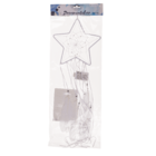 White coloured fabric Dreamcatcher, Moon and Star,