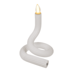 White flexibel LED stick candle made of silicone,