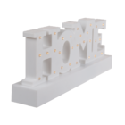 White plastic letter light, Home,