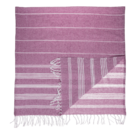 White/purple coloured Fouta Towel (for sauna &,
