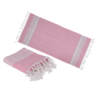 White/rosa coloured Fouta Towel (for sauna &