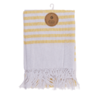 White/yellow coloured Fouta Towel (for sauna &