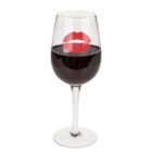 Wine glass with Kiss and Moustache decor for,