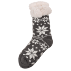 Woman comfort sock, Black & grey,