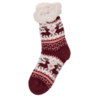 Woman comfort socks, Kissing Reindeer,