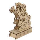 Wooden silhouette, Santa Claus, with LED
