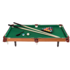 Wooden tabletop pool with 2 cues,