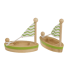 Wooden Toy Sailboat, 11,5 x 5,5 cm