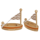 Wooden Toy Sailboat, 11,5 x 5,5 cm