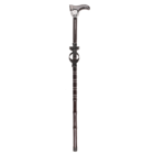 Wooden walking stick with drink holder & bell,