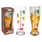 XXL Beer Glass, Stages of Drinking,