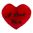 XXL-Coeur rouge en peluche, I love you,